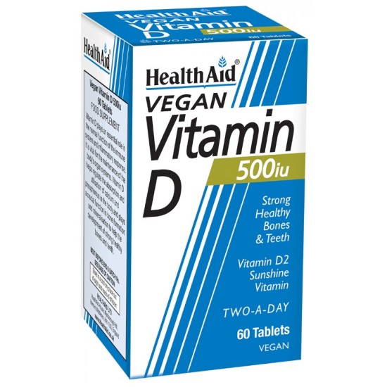 Healthaid Vegan Vitamin D 500iu Tablets 60's