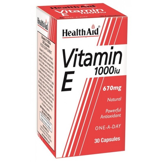 Healthaid Vitamin E 1000iu Natural Capsules 30's*