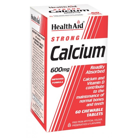 Healthaid Strong Calcium 600mg Chewable Tablets 60's