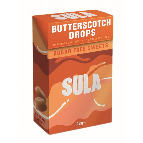 Sula Sugar Free Sweets 42g Butterscotch Drops