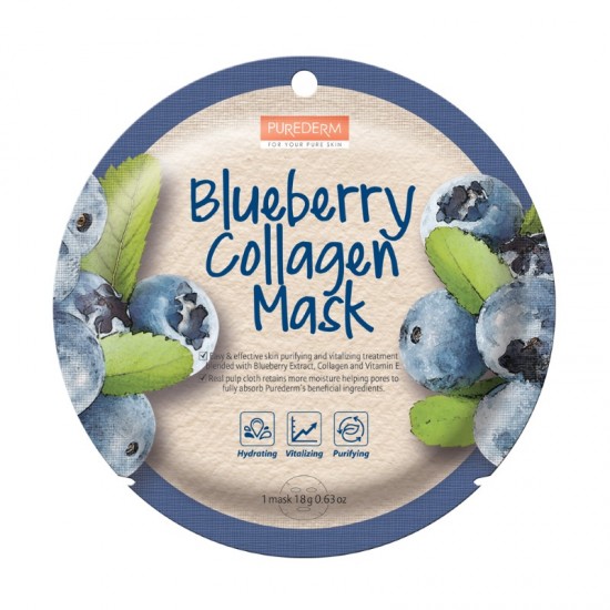 Purederm Collagen Mask Blueberry Purederm Collagen Mask Blueberry