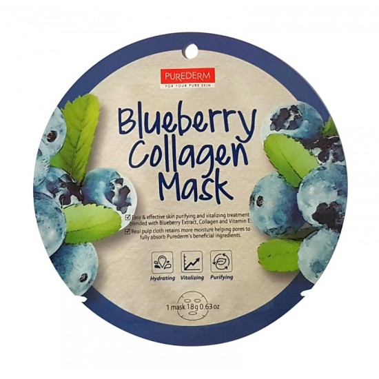 Purederm Collagen Mask Blueberry Purederm Collagen Mask Blueberry