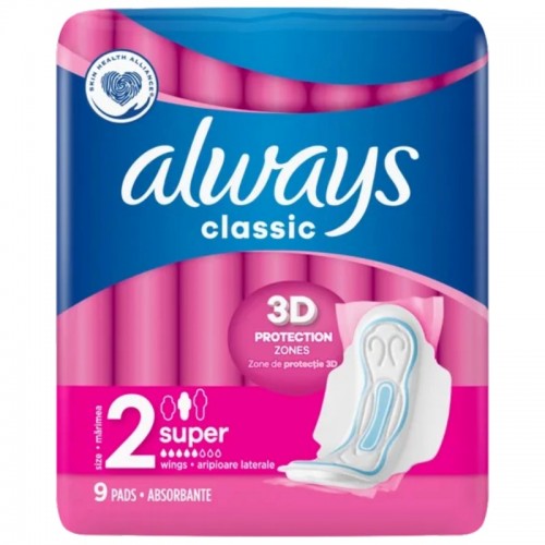 Always Classic Sanitary Pads Super 9's