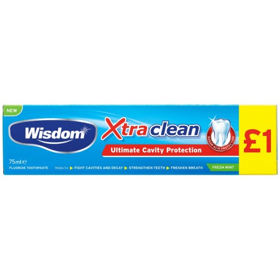 Wisdom Toothpaste 75ml Xtra Clean Fresh Mint 