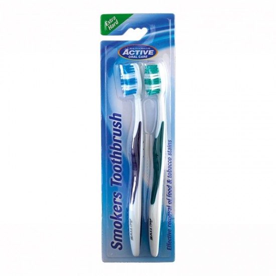 Active Toothbrush Smokers Extra Hard 2pk