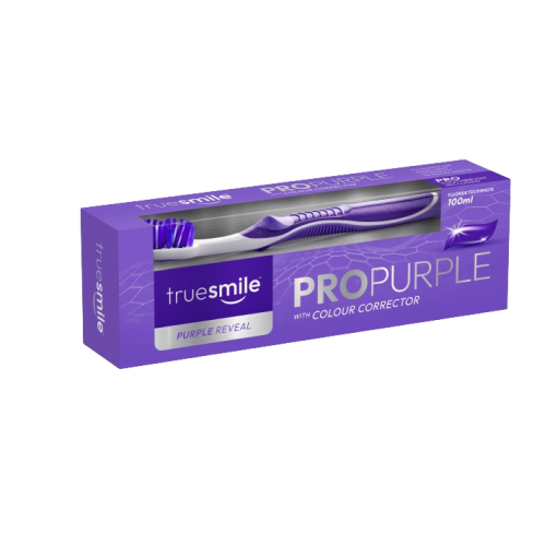 True Smile Toothbrush & Toothpaste 100ml Pro Purple Colour Corrector 