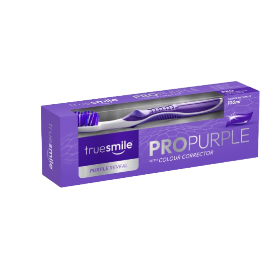 True Smile Toothbrush & Toothpaste 100ml Pro Purple Colour Corrector 