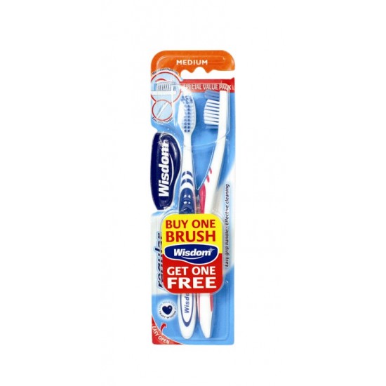 Wisdom Toothbrush Regular 2pk Medium 