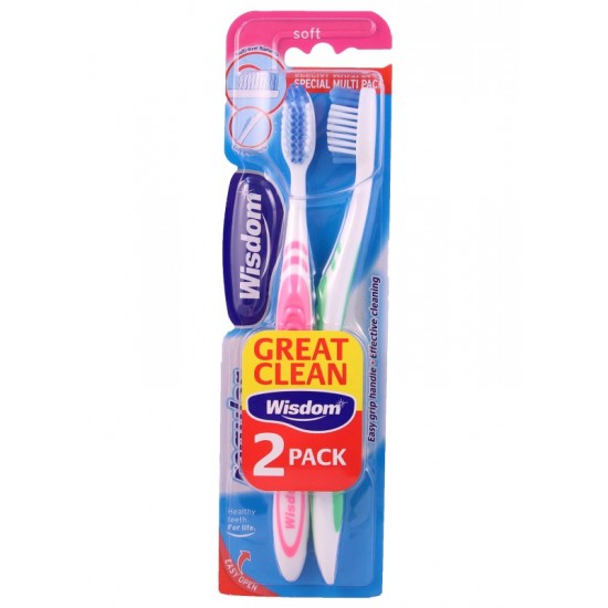 Wisdom Toothbrush Regular 2pk Soft 
