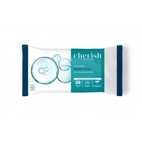 Cherish Facial Cleansing Wipes 25's Fresh Pore
