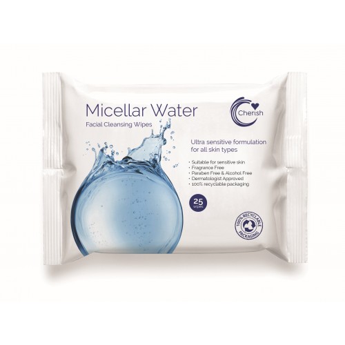 Cherish Facial Cleansing Wipes 25's Micellar Water 