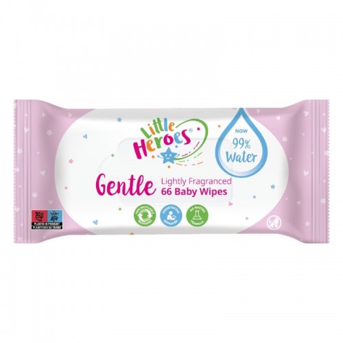 Little Heroes Baby Wipes 66's Lightly Fragranced Gentle 