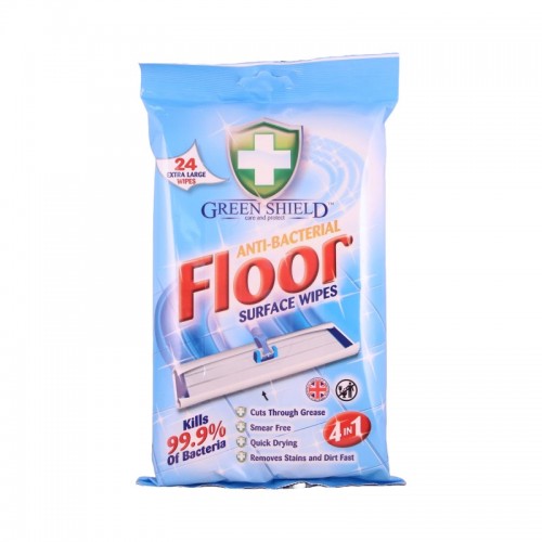 Greenshield Floor Surface Wipes 24's Anti-Bacterial 4in1