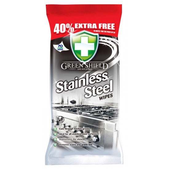 Greenshield Surface Wipes 70's Stainless Steel