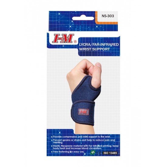 I-M Lycra/Far-Infrared Wrist Support NS-303 One Size  