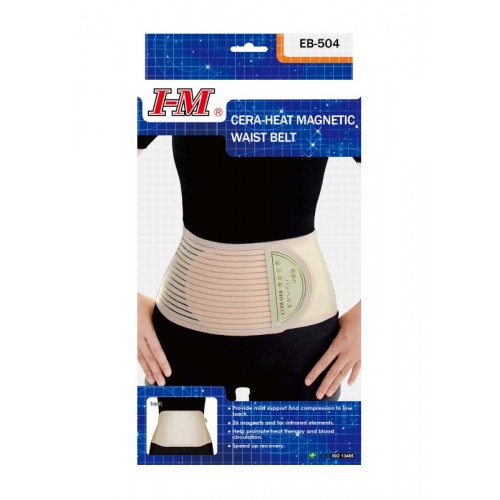 I-M Cera-Heat Magnetic Waist Belt EB-504 Medium