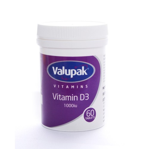 Valupak Vitamins Vitamin D3 1000iu Tablets 60's (purple)