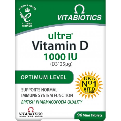 Vitabiotics Ultra Vitamin D 1000 Tablets 96's