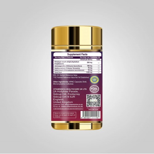 Vitaminnica Shilajit 24k Gold Capsules 60's