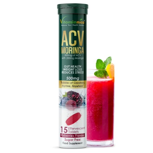 Vitaminnica ACV Moringa Effervescent Tablets 15's Mixberries