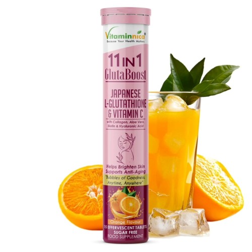 Vitaminnica Gluta Boost 11 in 1 Effervescent Tablets 15's Orange