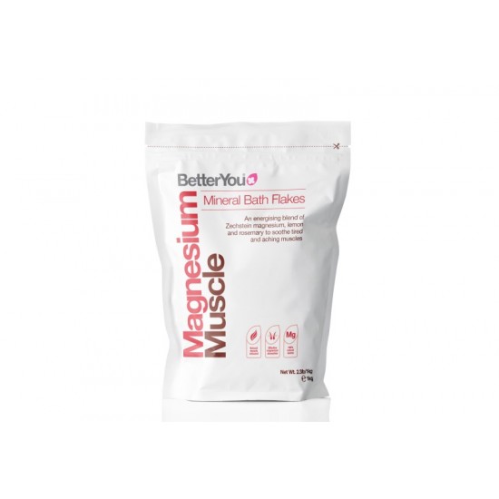 Better You Magnesium Mineral Bath Flakes 1kg Muscle (Special Offer)