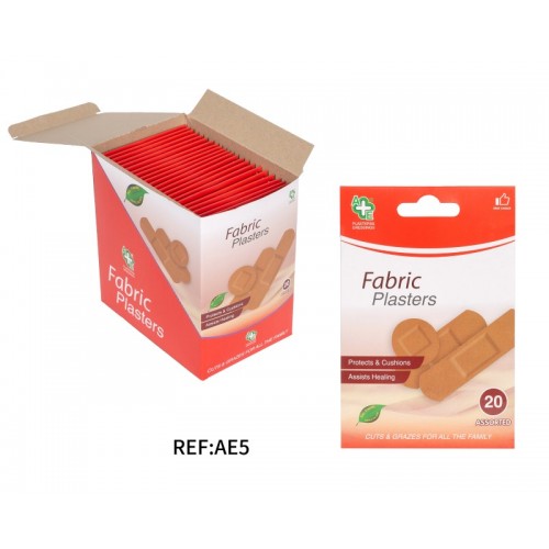 A&E Assorted Plasters 20's Fabric (AE5)