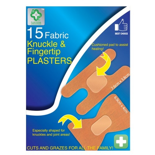 A&E Fabric Plasters 15's Knuckle and Fingertip (AE19)