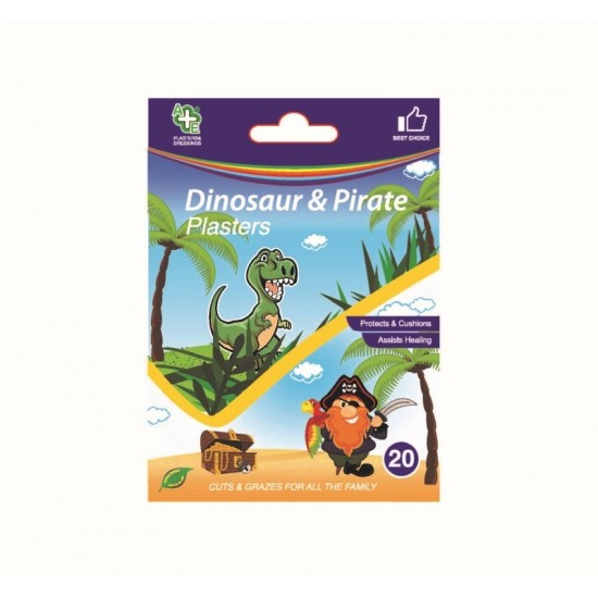 A&E Plasters 20's Dinosaur & Pirate 