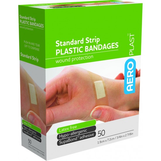 AeroPlast Plastic Bandages 50's Standard Strip