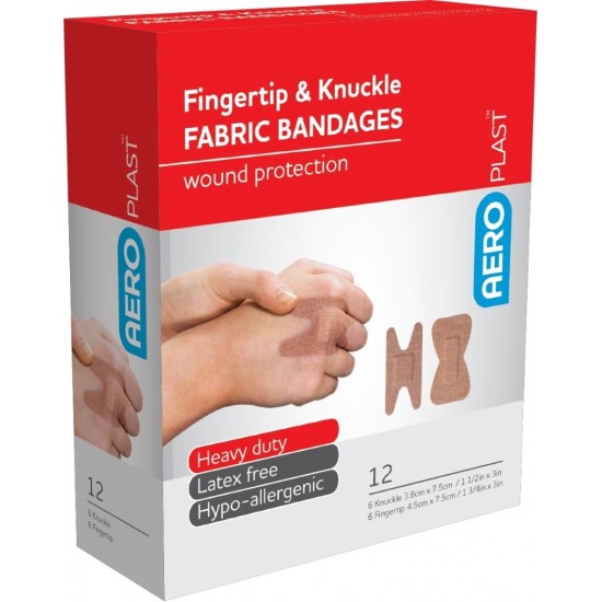 AeroPlast Fabric Bandages 12's Finger & Knuckle