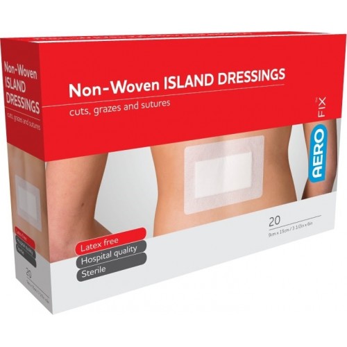 **AeroFix Non-Woven Island Dressings 9x15cm - Individually Wrapped