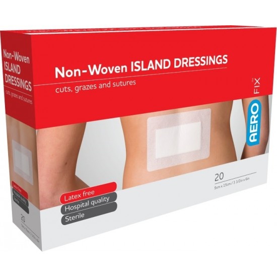 AeroFix Non-Woven Island Dressings 9x15cm - Individually Wrapped