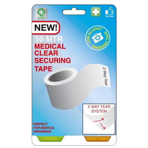 A&E Medical Clear Securing Tape 10m (AE36)