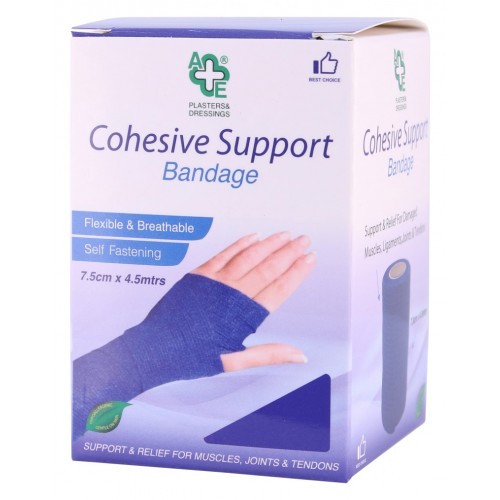 A&E Cohesive Bandage Blue 7.5cmx4.5m (AE22)