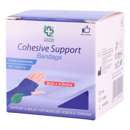 A&E Cohesive Bandage Blue 5cmx4.5m (AE26)