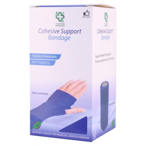 A&E Cohesive Bandage Blue 10cmx4.5m (AE27)