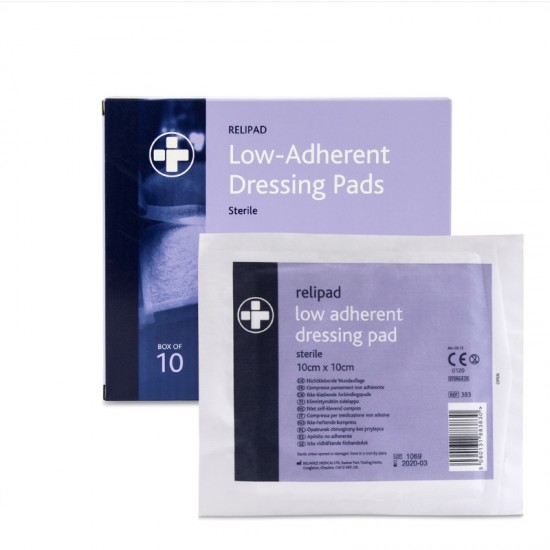 ReliPad Low Adherent Dressing Pads 10x 10cm 10's