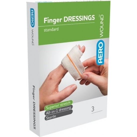 AeroWound Finger Dressings Standard 4.5x4.5cm 3's