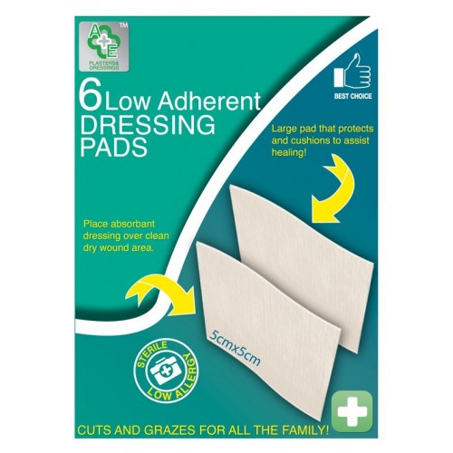 A&E Low Adherent Dressing Pads 10's (AE23)