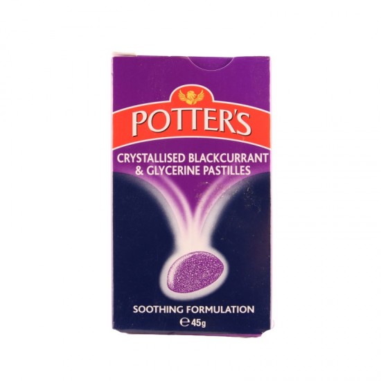 Potters Pastilles Crystallised Blackcurrant & Glycerine