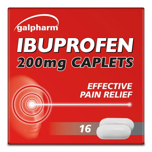 Galpharm Ibuprofen 200mg Caplets 16's [GSL]