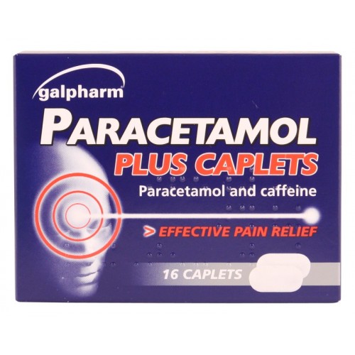 Galpharm Paracetamol PLUS Caplets (Paracetamol & Caffeine)16's [GSL]
