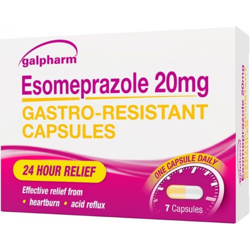 Galpharm Esomeprazole 20mg Gastro Resistant Capsules 7's [GSL]