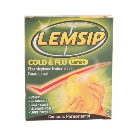 Lemsip Cold & Flu Sachets Lemon 5's