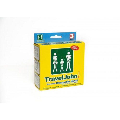 TravelJohn Resealable Disposable Urinal 3's