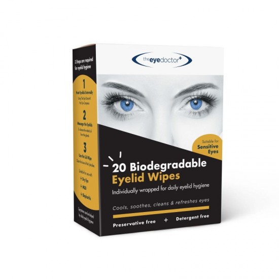 Eye Doctor Biodegradable Eyelid Wipes 20's