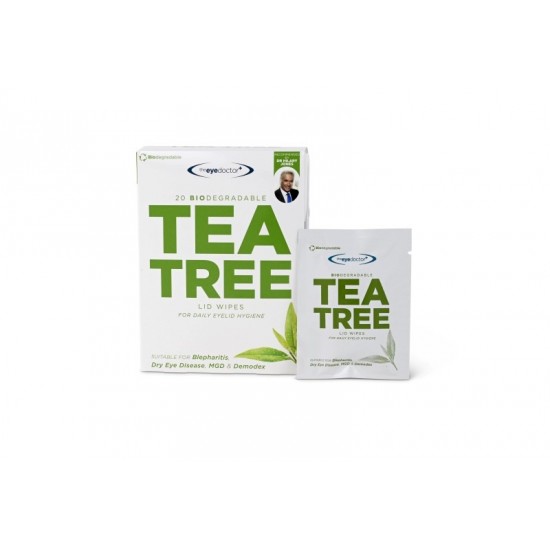 Eye Doctor Biodegradable Tea Tree Lid Wipes 20's