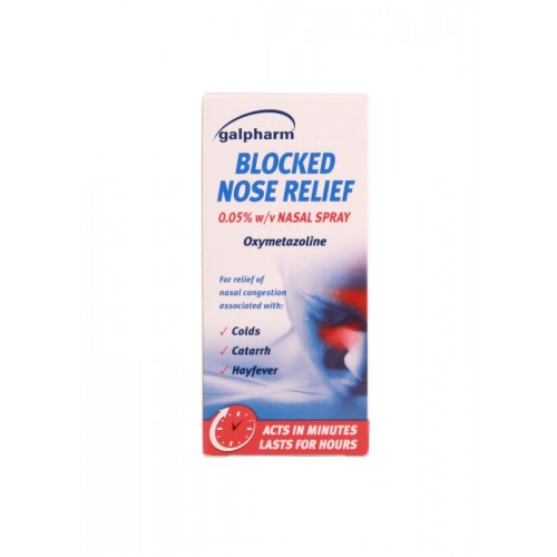 Galpharm Blocked Nose Relief 0.05% Nasal Spray 15ml [GSL]