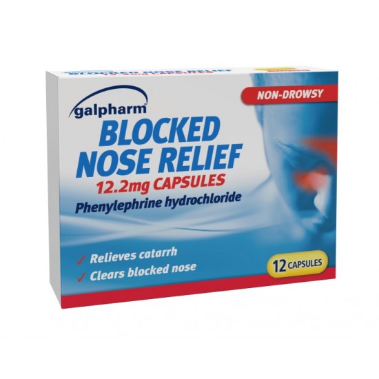 Galpharm Blocked Nose Relief Capsules 12.2mg 12's